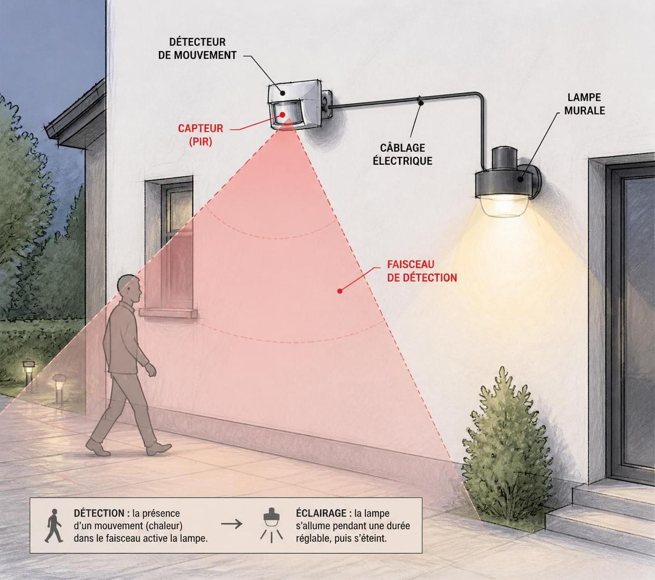 apprenez à installer un éclairage extérieur équipé d'un détecteur de mouvement pour sécuriser et illuminer efficacement votre jardin ou votre entrée.